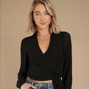 Tobi tie black blouse